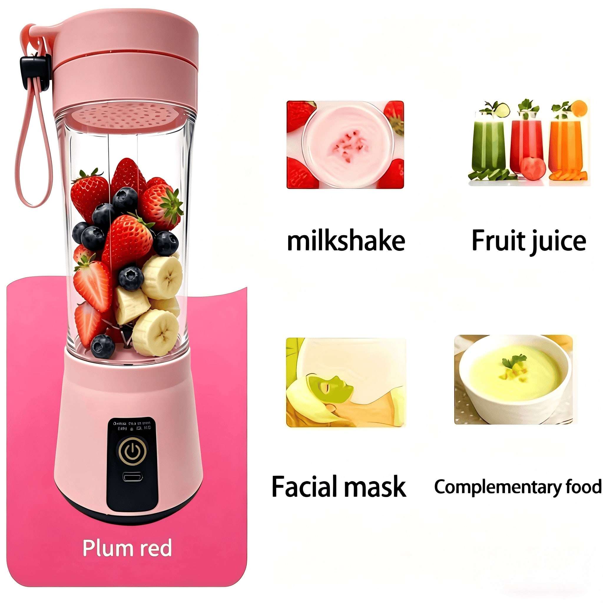 1 Mini Home Portable Blender,  - Portable Blender Usb Rechargeable recension och pris