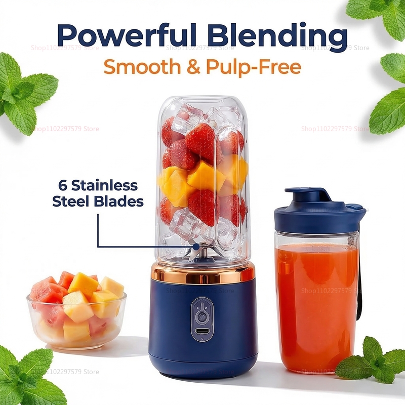 Portable Juicer Cup 6 Blade Bl - Portable Blender Usb Rechargeable recension och pris