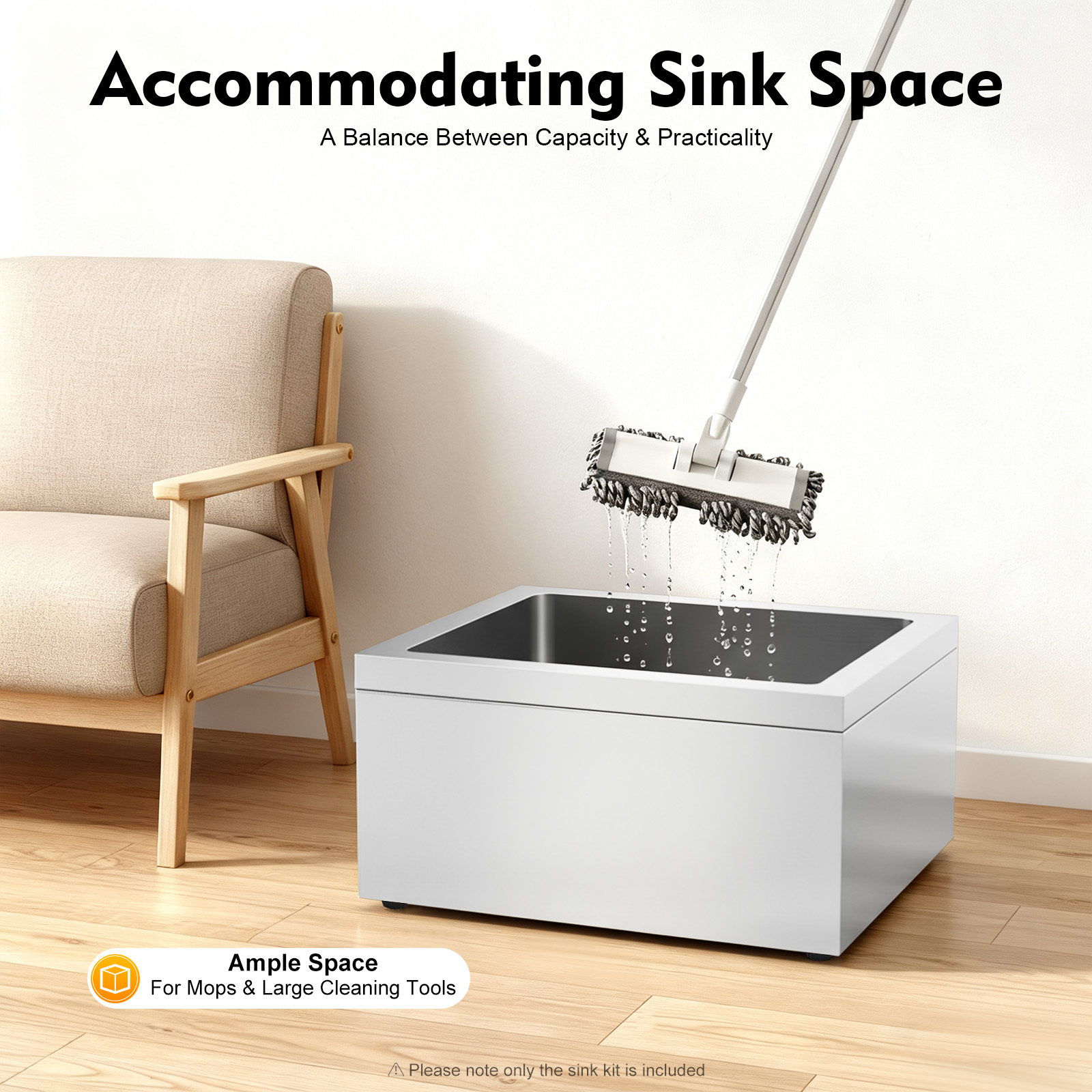 Stainless Steel Floor Mop Sink - Laundry recension och pris